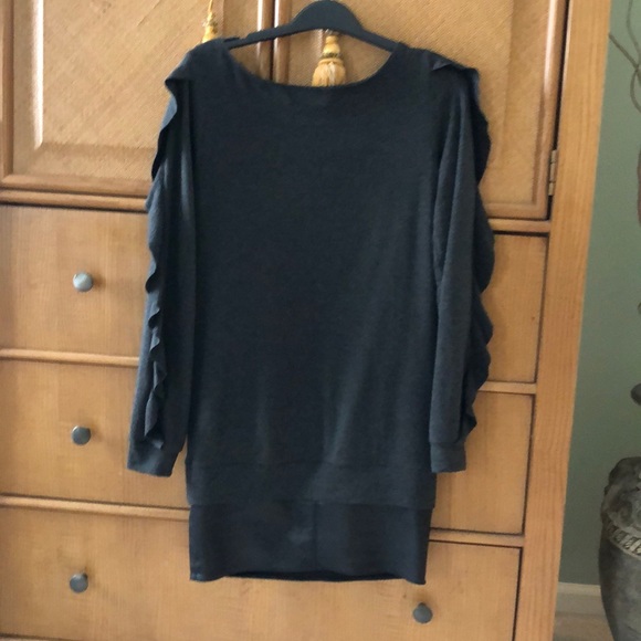 Bailey 44 Dress with faux leather hem - Picture 2 of 3